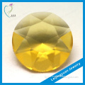 Hot sale best quality faceted round shape crystal gem glass